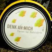 Velo Radscheibe mit Logo von Denk an mich