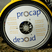 Velo Radscheibe mit Logo von Procap